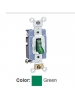 Leviton 1201-PLG - 15 Amp - 120 Volt - Toggle Pilot Light - Illuminated ON - Req. Neutral Single-Pole AC Quiet Switch - Green